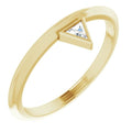 Bezel-Set Stackable Ring