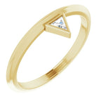 Bezel-Set Stackable Ring