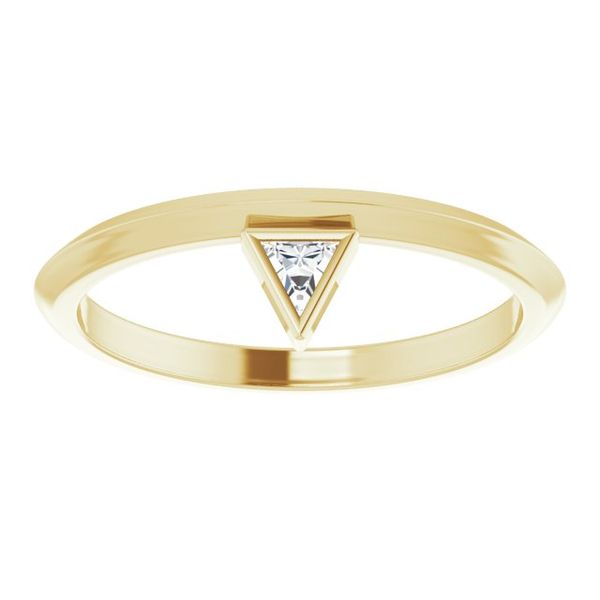 Bezel-Set Stackable Ring - Image 3