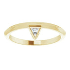 Bezel-Set Stackable Ring - Image 3