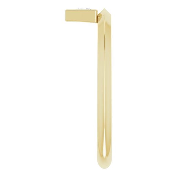 Bezel-Set Stackable Ring - Image 4