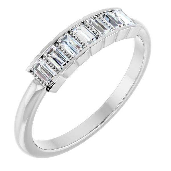 Beaded Seven-Stone Stackable Ring
