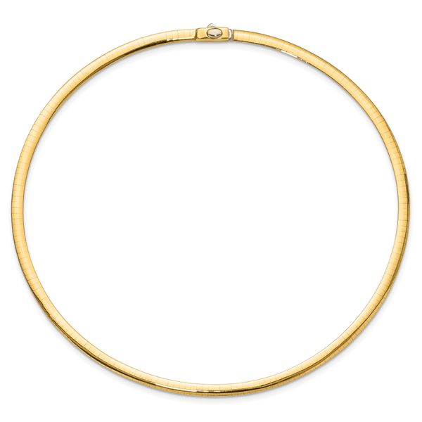 Leslie's 14K 4mm Two-tone Reversible Omega Necklace - Image 3