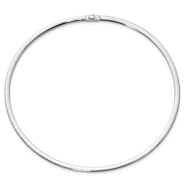 Leslie's 14K 4mm Two-tone Reversible Omega Necklace - Image 4