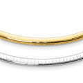 Leslie's 14K 4mm Two-tone Reversible Omega Necklace