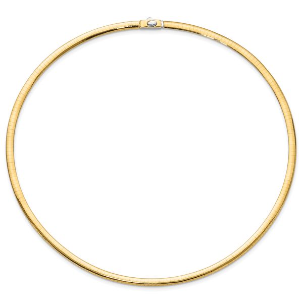 Leslie's 14K 4mm Two-tone Reversible Omega Necklace - Image 3