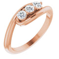 Three-Stone Bypass Ring