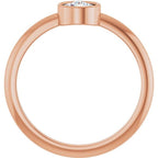 Bezel-Set Stackable Ring - Image 2