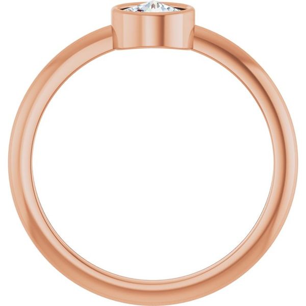 Bezel-Set Stackable Ring - Image 2
