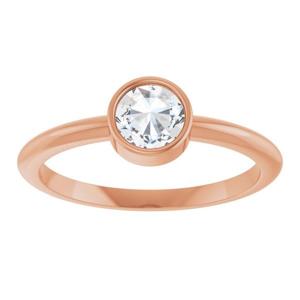 Bezel-Set Stackable Ring - Image 3