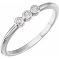 Rose-Cut Stackable Ring