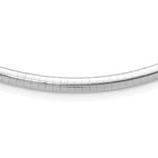 Leslie's 14K White Gold 4mm Domed Omega Necklace