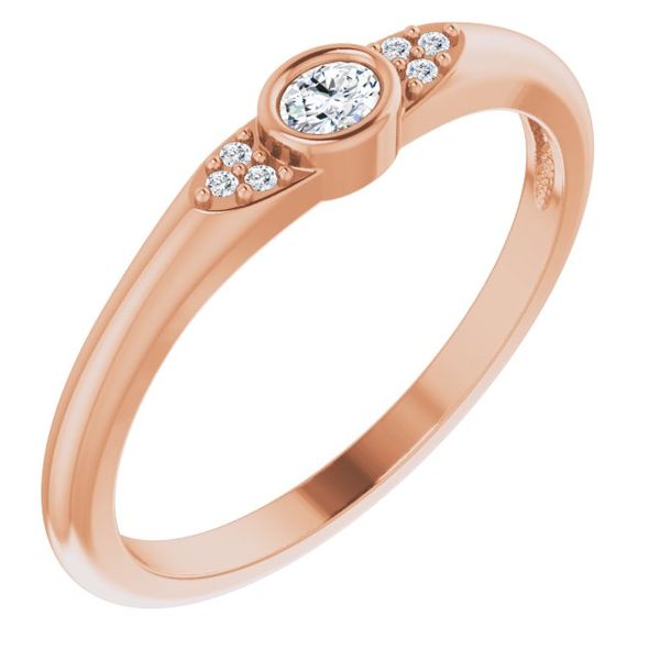Stackable Bezel-Set Ring
