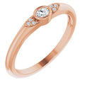Stackable Bezel-Set Ring