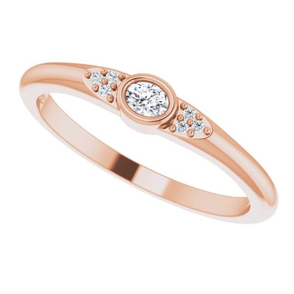 Stackable Bezel-Set Ring - Image 5