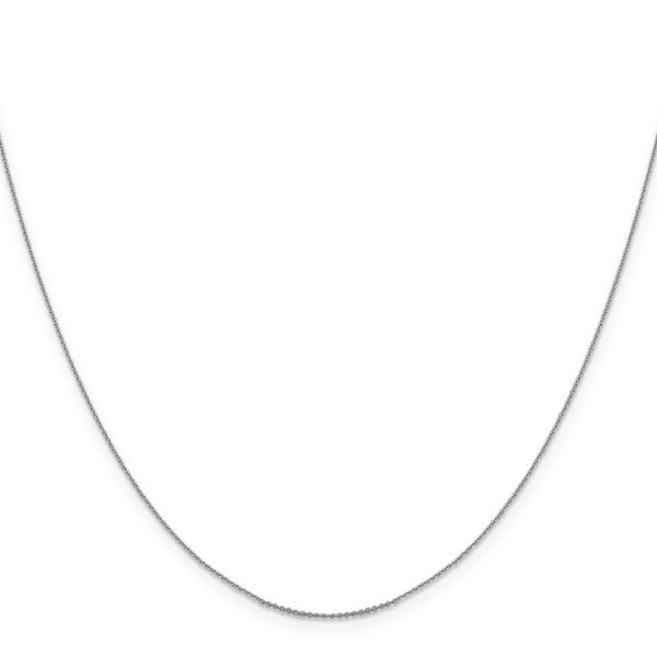 Leslie's 14K White Gold .85 mm D/C Cable Chain - Image 2