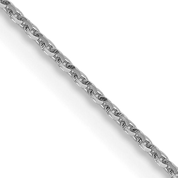 Leslie's 14K White Gold .85 mm D/C Cable Chain