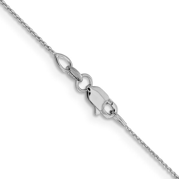 Leslie's 14K White Gold .85 mm D/C Cable Chain - Image 3