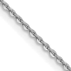 Leslie's 14K White Gold 1.0 mm D/C Cable Chain