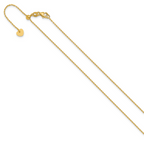 Leslie's 14K Adjustable 1.15mm D/C Oval Link Chain - Image 2