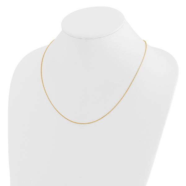 Leslie's 14K Adjustable 1.15mm D/C Oval Link Chain - Image 3