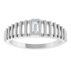 Straight Baguette Solitaire Ring - Image 3