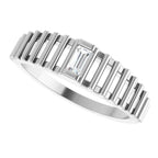 Straight Baguette Solitaire Ring - Image 5