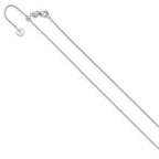 Leslie's 14K White Gold Adjustable 1mm D/C Open Franco Chain - Image 2