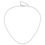 Leslie's 14K White Gold Adjustable 1mm D/C Open Franco Chain - Image 4