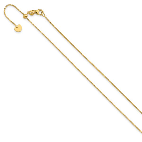 Leslie's 14K Adjustable 1mm D/C Open Franco Chain - Image 2