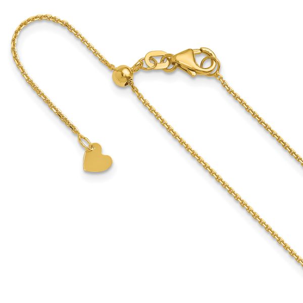 Leslie's 14K Adjustable 1.1mm D/C Cable Chain