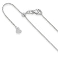 Leslie's 14K White Gold Adjustable 1.1mm D/C Cable Chain