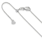Leslie's 14K White Gold Adjustable 1.1mm D/C Cable Chain