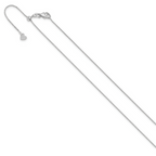 Leslie's 14K White Gold Adjustable 1.1mm D/C Cable Chain - Image 2