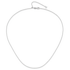 Leslie's 14K White Gold Adjustable 1.1mm D/C Cable Chain - Image 4