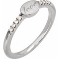 Engravable Accented Signet Ring