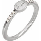 Engravable Accented Signet Ring