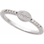 Engravable Accented Signet Ring - Image 2