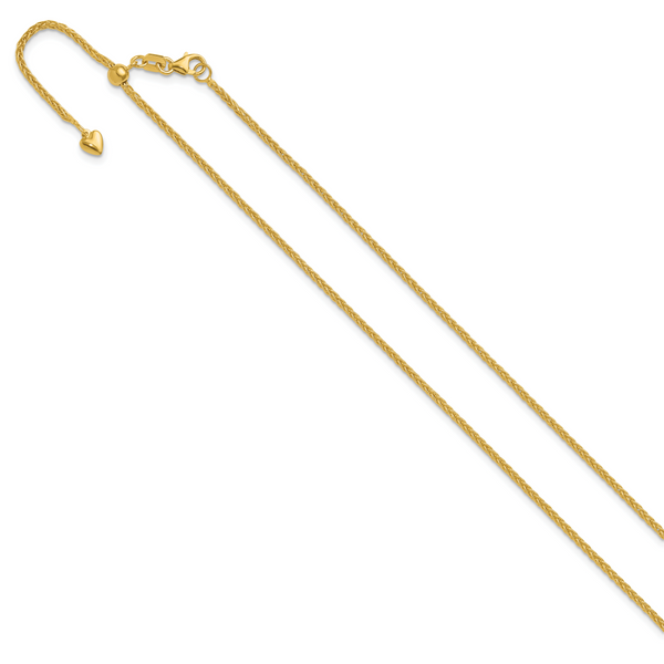 Leslie's 14K Adjustable 1.5mm Wheat Chain - Image 2