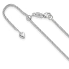 Leslie's 14K White Gold Adjustable 1.5mm Wheat Chain