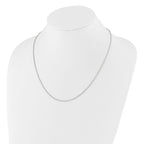 Leslie's 14K White Gold Adjustable 1.5mm Wheat Chain - Image 3
