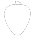Leslie's 14K White Gold Adjustable 1.5mm Wheat Chain - Image 4