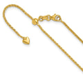 Leslie's 14K Adjustable 1.3mm D/C Wheat Chain