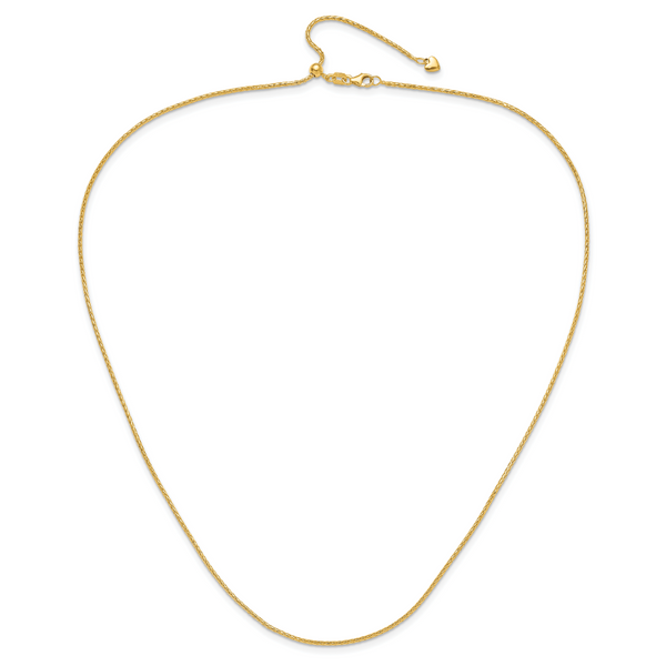 Leslie's 14K Adjustable 1.3mm D/C Wheat Chain - Image 4