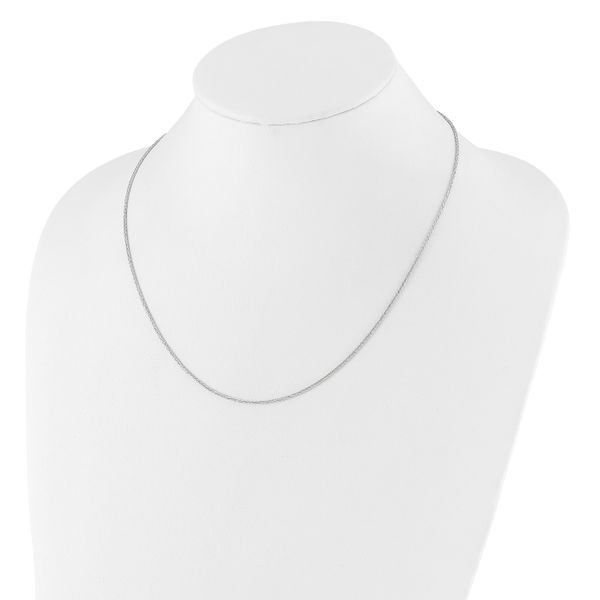 Leslie's 14K White Gold Adjustable 1.3mm D/C Wheat Chain - Image 3