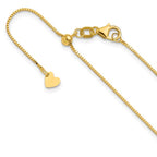 Leslie's 14K Adjustable .7mm Baby Box Chain
