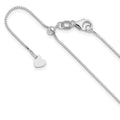 Leslie's 14K White Gold Adjustable .7mm Baby Box Chain