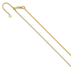 14K Adjustable 1.2mm Box Chain - Image 2