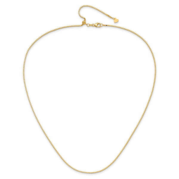 14K Adjustable 1.2mm Box Chain - Image 4