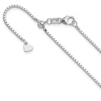 Leslie's 14K White Gold Adjustable 1.2mm Box Chain
